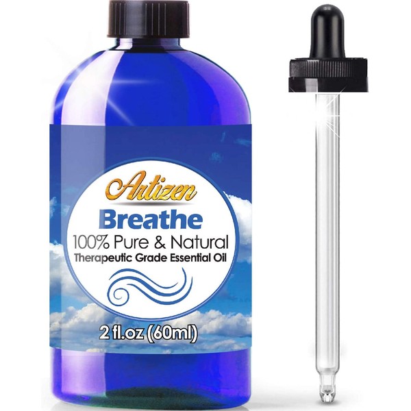 Artizen Breathe Blend Essential Oil (100% Pure & Natural - Undiluted) Therapeutic Grade - Huge 2oz Bottle - Perfect for Aromatherapy, Relaxation, Skin Therapy & More!