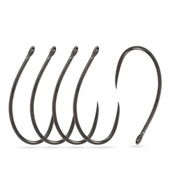 MUUNN 100Pcs Fly Tying Hooks,Curved Nymph Caddis Fly Hook for Fly Tying,Barbless Fly Fishing Hooks 14#