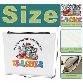 Funny Teacher Makeup Bag, teacher appreciation christmas valentines day birthday gifts Cosmetic Bag, teacher gift ideas Makeup pouch, kindergarten Teacher Gifts for teachers Women Make Up Bags