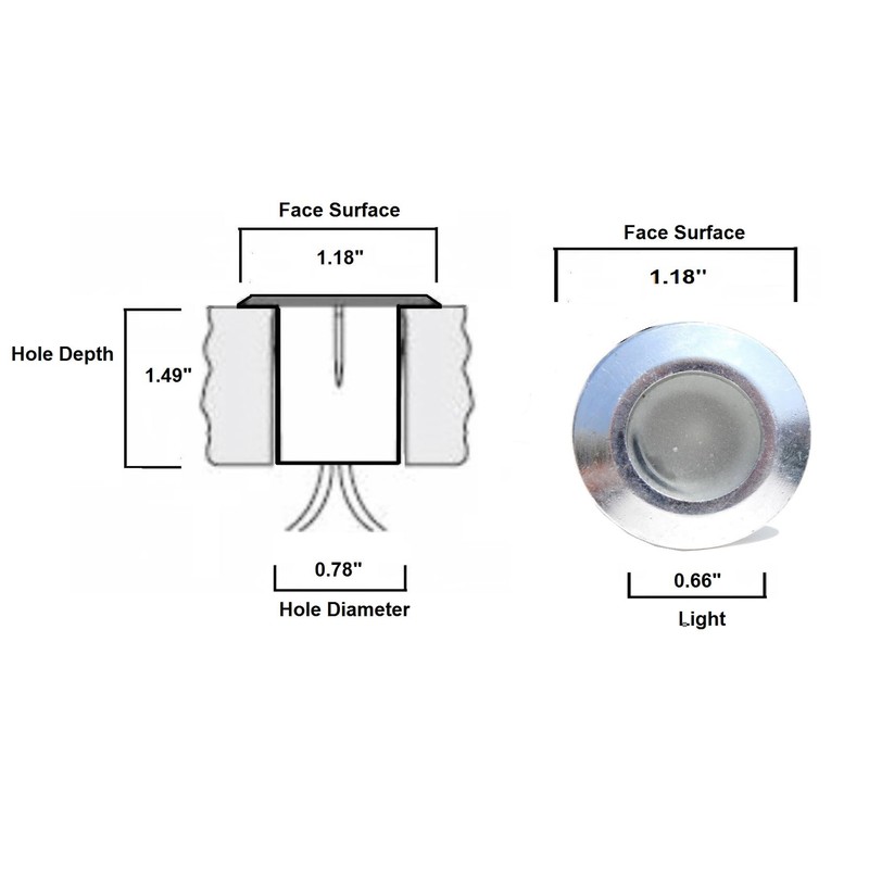 10 Compact Recessed Small White LED Lights Lighting Wood Deck