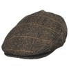 Vesper Herringbone Plaid Wool Blend Ivy Cap (Small) Charcoal