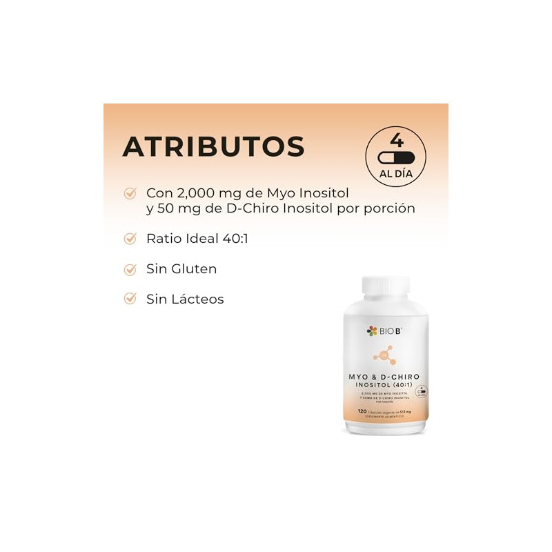 Bio Myo Chiro Inositol Ratio 120 Cápsulas 000 Por Porción