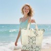 Bluboon Mesh Beach Tote Bag with Cooler Compartment Insulated Detachable