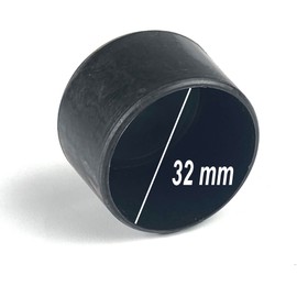 Sanfor | PVC-Hülle | Schutz für Füße und Rohre 32 mm | Unterstützungsstöcke, zylindrische Hülle, rutschfest, haftend, schwarz | 8 Stück