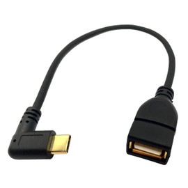 MTUERANC USB C to USB Adapter, Type C OTG Cable, Gold-Plated USB 3.1 Type C (USB-C) Male to USB Type A Female OTG Adapter Cable -10 inch (90 Degree USB C to A Left/Right)