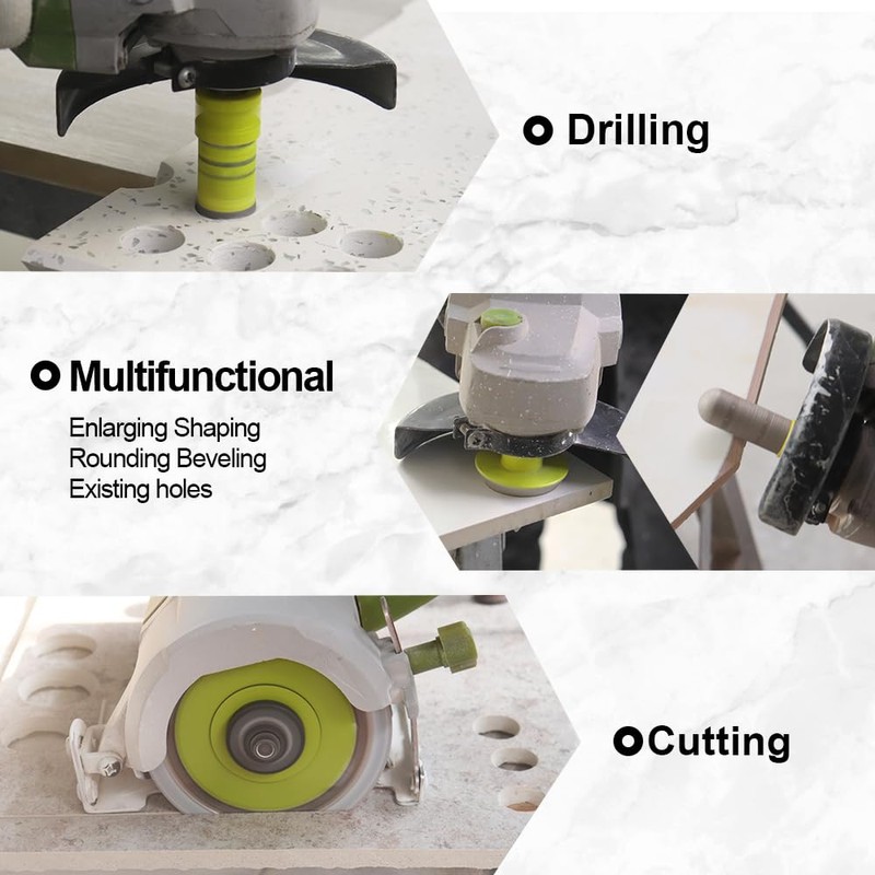 Tile Hole Saw Kit - Diamond Core Drill Bits Set