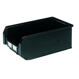 Kill Stat ESD Black Conductive Storage Racking Box Size 160 x 95 x 75mm, Louvre Panel For Bench Fixing, Conductive Storage Bins For Parts And Picking