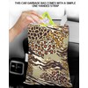 ANKVRP Hanging Car Trash Can - Brown Leopard, Luxury Back