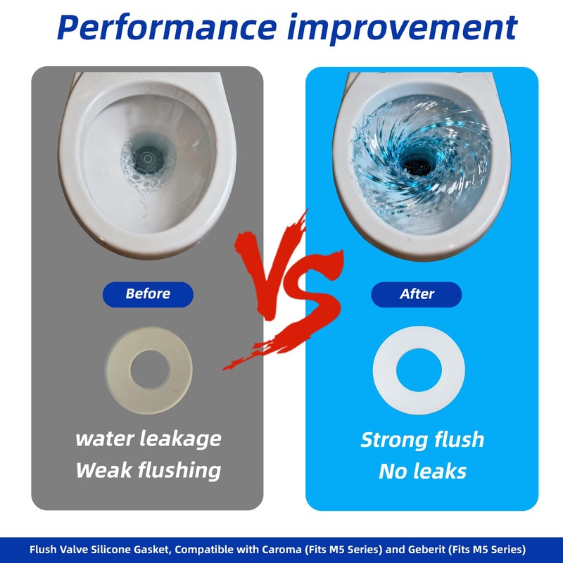 Flush Valve Silicone Gasket Compatible with Caroma M5,Fit for Geberit
