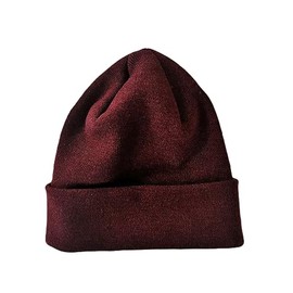 Leuchtfeuer Strickwaren Föhr 306 Fine Knit Hat (Anthracite 100% Merino Wool, Single Envelope, Made in Germany, bordeaux