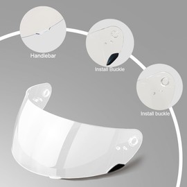 Helmet Faceshield for Bell Star/Vortex/RS-1/RS-2/Revolver/Qualifier DLX,Click Release Shield Uv Protection Helmet Visor (Clear)