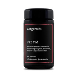 NZYM Digestive Enzymes Complex - 60 Capsules | 16 Enzymes + Zinc | Fermented, Vegan & Free from Additives | Supports Digestion & Nutrient Absorption