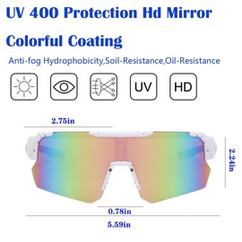 Fonyiunce Pack of 2 Quick Glasses, Sports Sunglasses, Cycling Glasses Men Women, Quick Glasses UV 400 Protection, Bicycle Sunglasses, Cycling Glasses with Comfortable Nose Pad, for Cycling Climbing