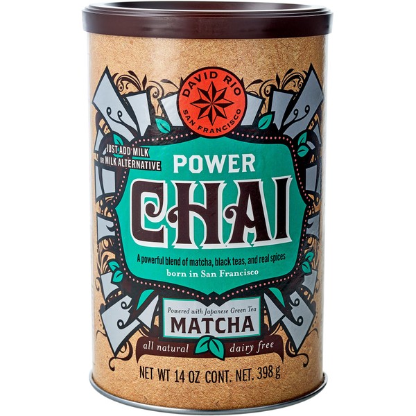 David Rio Power Chai With Matcha, 14 Ounce (Pack of 1)