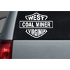 West Virginia Coal Miner Decal 6" White Sticker