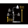 Gentos (Silver) Light (W x D x H): 7.1 x