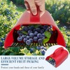 KCVV Berry Picker With Handle, Plastic Blueberry Picker, Red Fruit