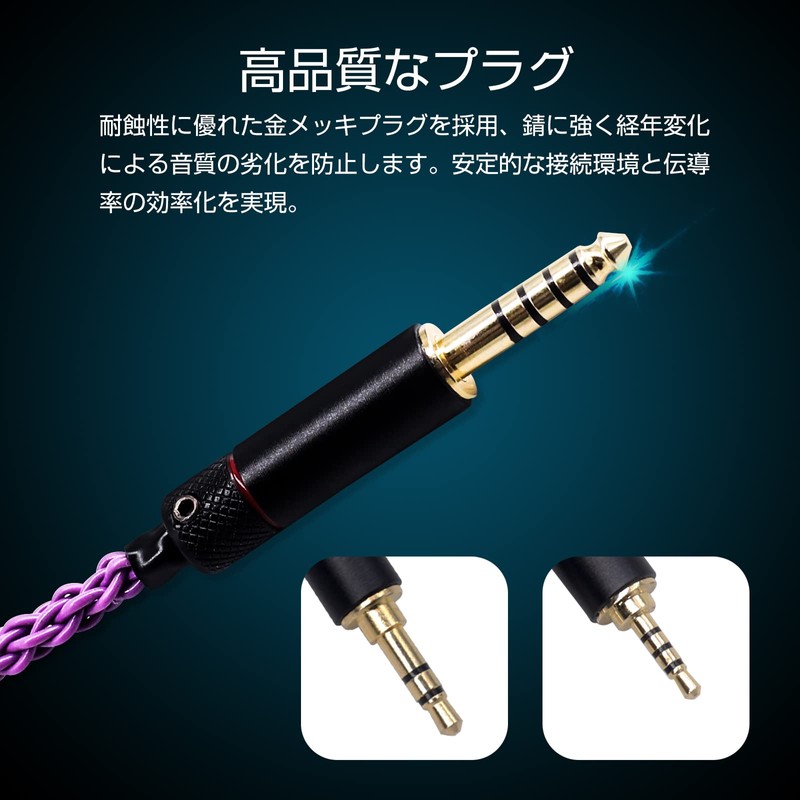 okcsc Conversion Cable, Balanced Connection Cable, Jack Converter, 0.1 inch