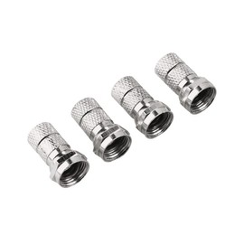 Hama 4 x F-Connector for 7 mm Coaxial Cable, Screwable, for Connection to LNB, Multiswitch, Receiver
