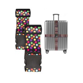 Wenter.S Luggage Straps Unique Luggage Strap Premium Luggage Strap for Customising Your Suitcases - Strap in Stylish Designs - Luggage Strap - Practical Luggage Strap (Black White)