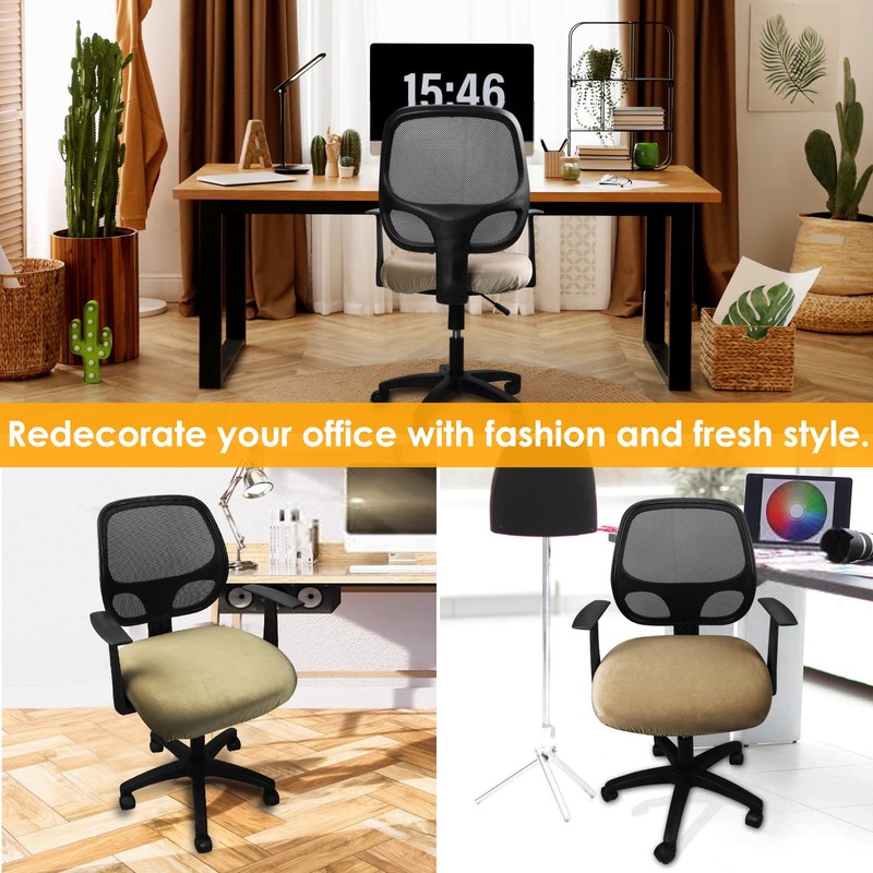 Yikko Velvet Seat Cushion Covers for 15-19 Inch Office Computer