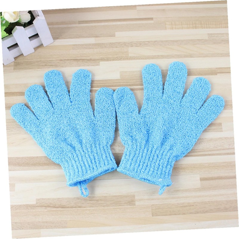 Guante Exfoliante de Baño de Nylon – VILLCASE Azul Talla