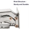 Qrity 2X Pack of Big Kitchen Cabinet Door Hinges Cupboard