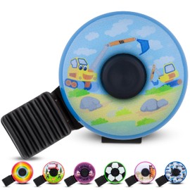 Children's Bicycle Bell - Excavator - Funny Bicycle Bell Children Boys Bicycle Bell Children's Bike, Bell Bicycle and Balance Bike - Rings Loud, Easy Assembly