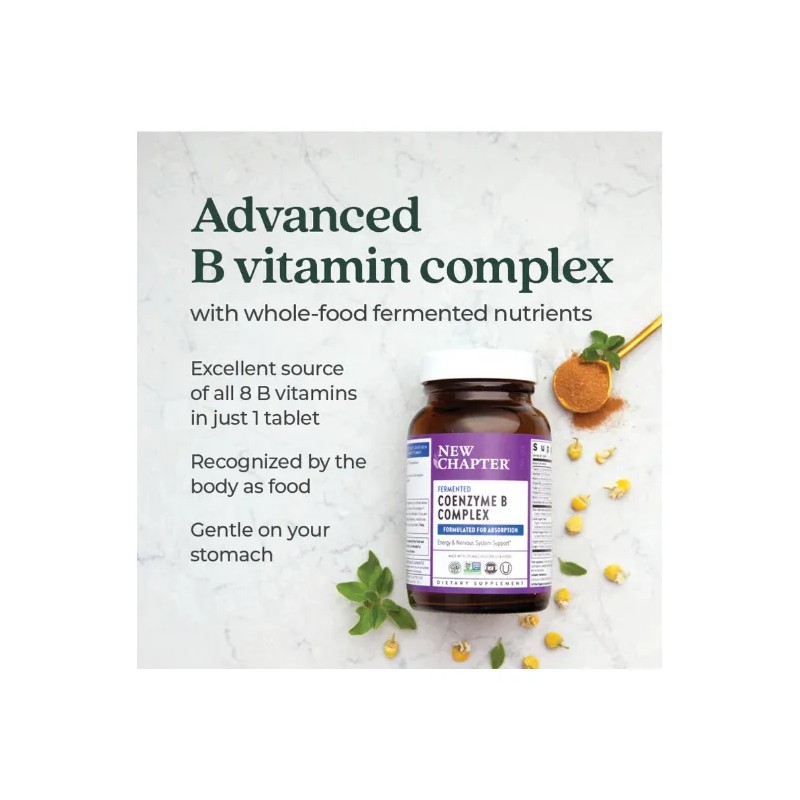 Coenzyme Complex New Chapter Vitamina Tabletas Vegano Sabor