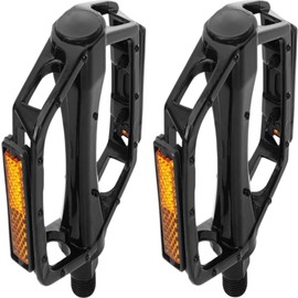 1 Pair Aluminum Alloy Bicycle Pedals, Axle 9/16in, for Mountain, Hybrid, Children, Road, and Spinning Bikes