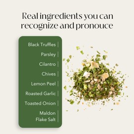 Garden Herb Truffle Salt Seasoning - SydSalt Herb Hunter - Garlic Onion Chives Cilantro Parsley Sea Salt - Popcorn Eggs Chicken Steak Pasta Pizza Salads BBQ Vegetables Potatoes - Unique Gift - 1.4 Oz