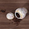 Enamel Ginger Jar with Lid 7.72"H,Handmade Chinoiserie Ginger Jar, Ceramic