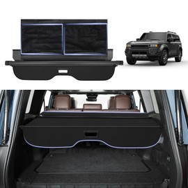 Cargo Cover for Toyota Land Cruiser Prado J250 2024 2025 Trunk Cover Lexus GX550 with Extra Storage Net, Retractable Security Shielding Shade Cover No Gap Design