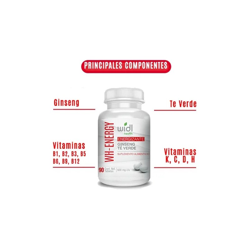 Wh Energy Widl Healt Energía Ánimo Fatiga Cansancio 90 Comp