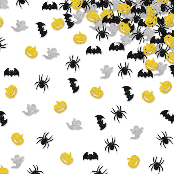 120pcs Horror Confetti, Pumpkin Table Confetti, Little Boo Paper Scatters,