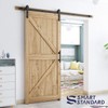 SMARTSTANDARD 6.8 FT Heavy Duty Sturdy Sliding Barn Door Hardware