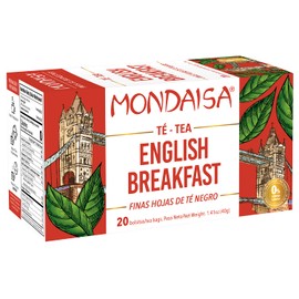 MONDAISA - English Breakfast Tea, 20 Tea Bags (Pack of 4). KOSHER Certified