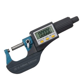 Beslands Digital Micrometer 0-1" / 0-25mm Electronic Display Gauge Resolution 0.00005" / 0.001mm Thickness Measuring Inch/Metric Diameter Caliper