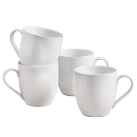 Everyday White Coupe 16 Ounce Mugs, Set of 4