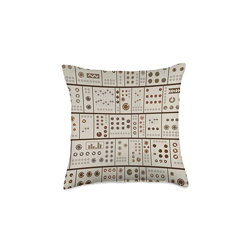 Modular Synthesizer Player Throw Pillow