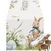 Gihioue Easter Bunny Tablecloth, Easter Table Runner, 72 Inch Long