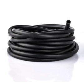 1/8" ID Silicone Tubing, JoyTube Black Food Grade Silicone Tubing 1/8" ID x 1/4" OD 25 Feet High Temp Pure Silicone Hose Tube for Pump Transfer