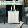 CHRORINE Cotton Canvas Tote Bags Reusable Grocery Shopping Bags，for DIY