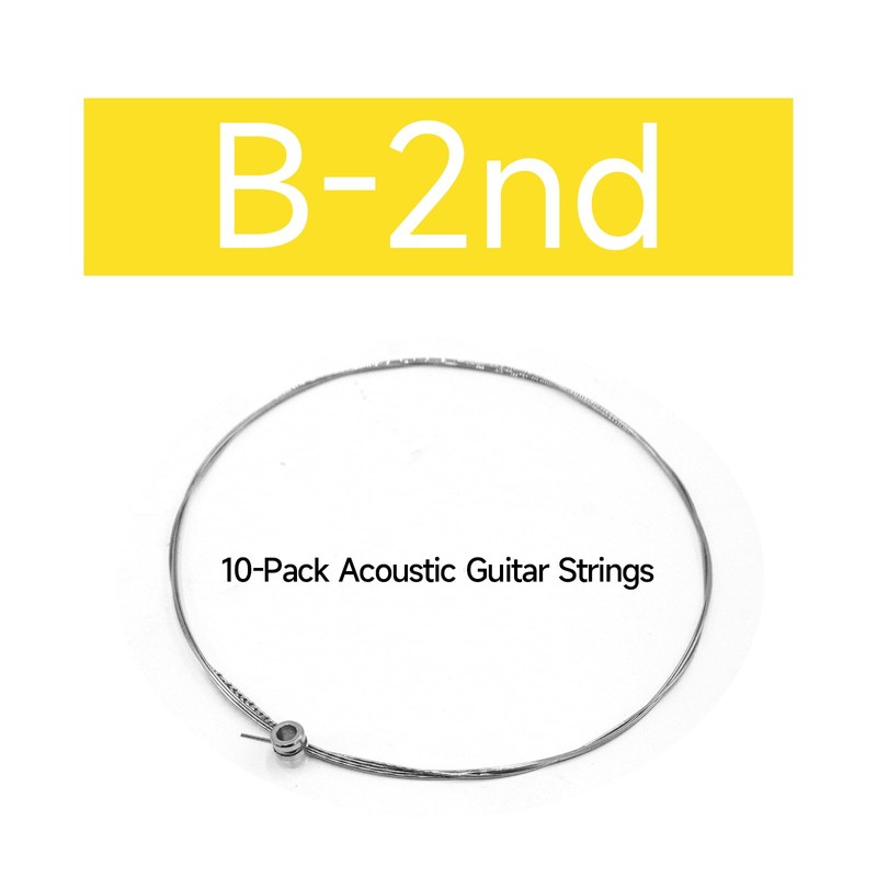 Soundspire 10-Pack Acoustic Guitar Strings, B-2nd Light Tension Brass Wound