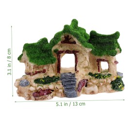 Sosoport Aquarium Flocking Simulation House Realistic Fish Tank Decoration Fish Shelter for Freshwater Aquariums Hiding Cave