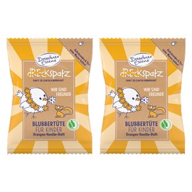 Dresdner Essenz Dreckspatz Bubble Bath Bubble Bath Bubble Bag "Wir sind Freunde Orange/Vanilla Fragrance" 2 x 70 g Bath Additive Vegan Pack of 2