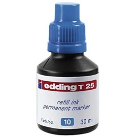 edding T 25 Refill Ink Permanent Marker - Light Blue - 30 ml - with Drop Dispensing System, for Quick refilling of Almost All edding Permanent Markers