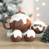 Christmas Pudding Salt and Pepper Shakers - Festive Ceramic Holiday