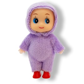 LitoMagic Baby Elf Doll. Bambino in Purple Romper | Bebe Lutin de Noel en Costume Violet