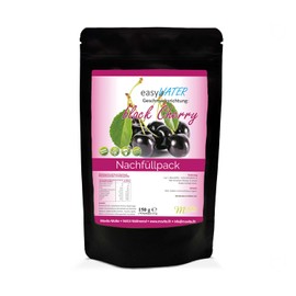Black Cherry easyWater Drink Powder, Sugar-free Flavour Powder for Refreshing Drinks, Only 5 Calories per 500 ml Water, Without Aspartame, Contents: 75 Servings